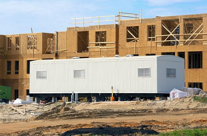 rental office trailers at a construction site in Refugio